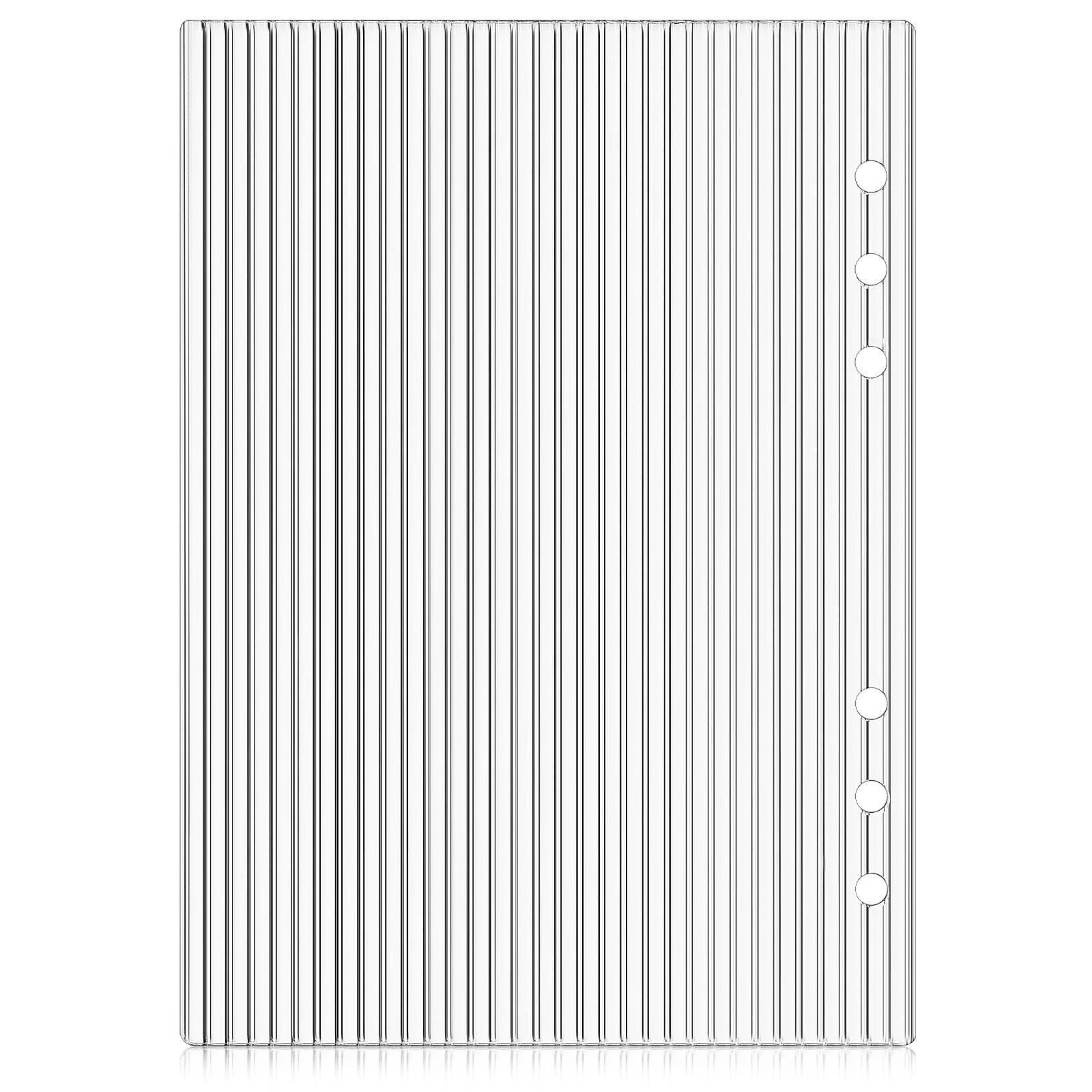 

Прозрачный акриловый чехол формата А5 с 6 кольцами, прозрачный корпус для планировщика, журнала, блокнота, бюджетного органайзера, защитного чехла