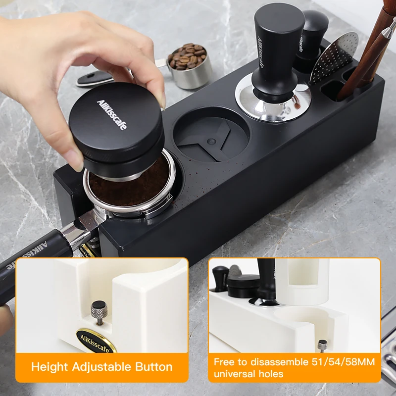 Coffee Tamping Station Multifunctional Filter Tamper Holder Stand For 51mm 54mm 58mm Portafilter Barista Espresso Accessories