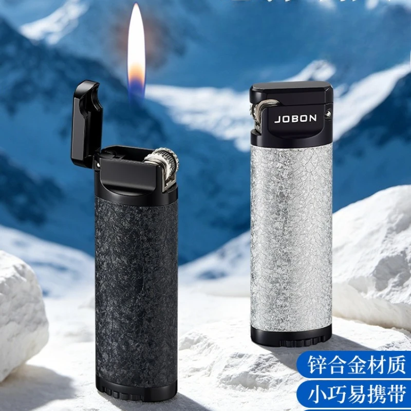 Creative Gradual Change Color Ice Crack Open Flame Metal Grinding Wheel Lighter Mini Small Super Good-looking
