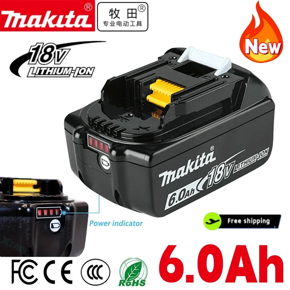 

NEW Makita 18V 6.0ahBattery 6Ah Li-ion Replacement LXT BL1860B BL1860 BL1850 BL1830 DHP482RFX9 BL1815 LXT400 for Cordless Drills