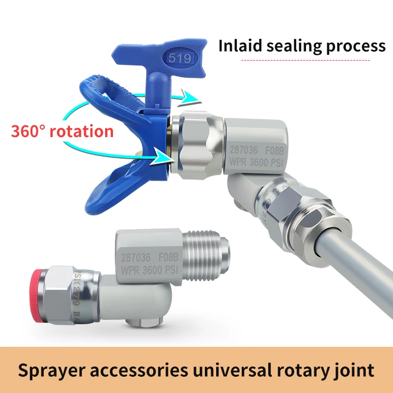 7/8 Inch Thread 180 Degree Rotation Joints 287036 Airless Spray Extension Joints For Titan Wagner Spray Gun