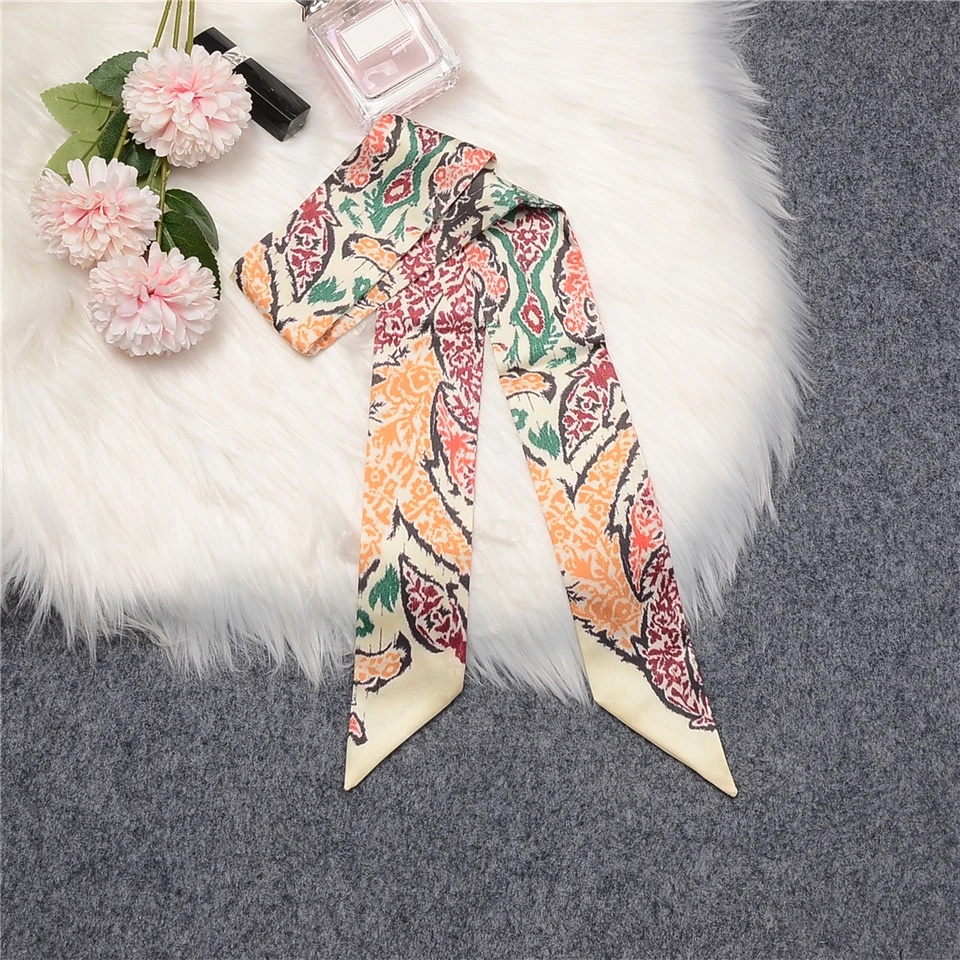 Tarot Paisley Brand Twill 100% Silk Scarf Women Bag Scarves Design Wrist Towel Foulard Headband Summer Neckerchief For Ladies