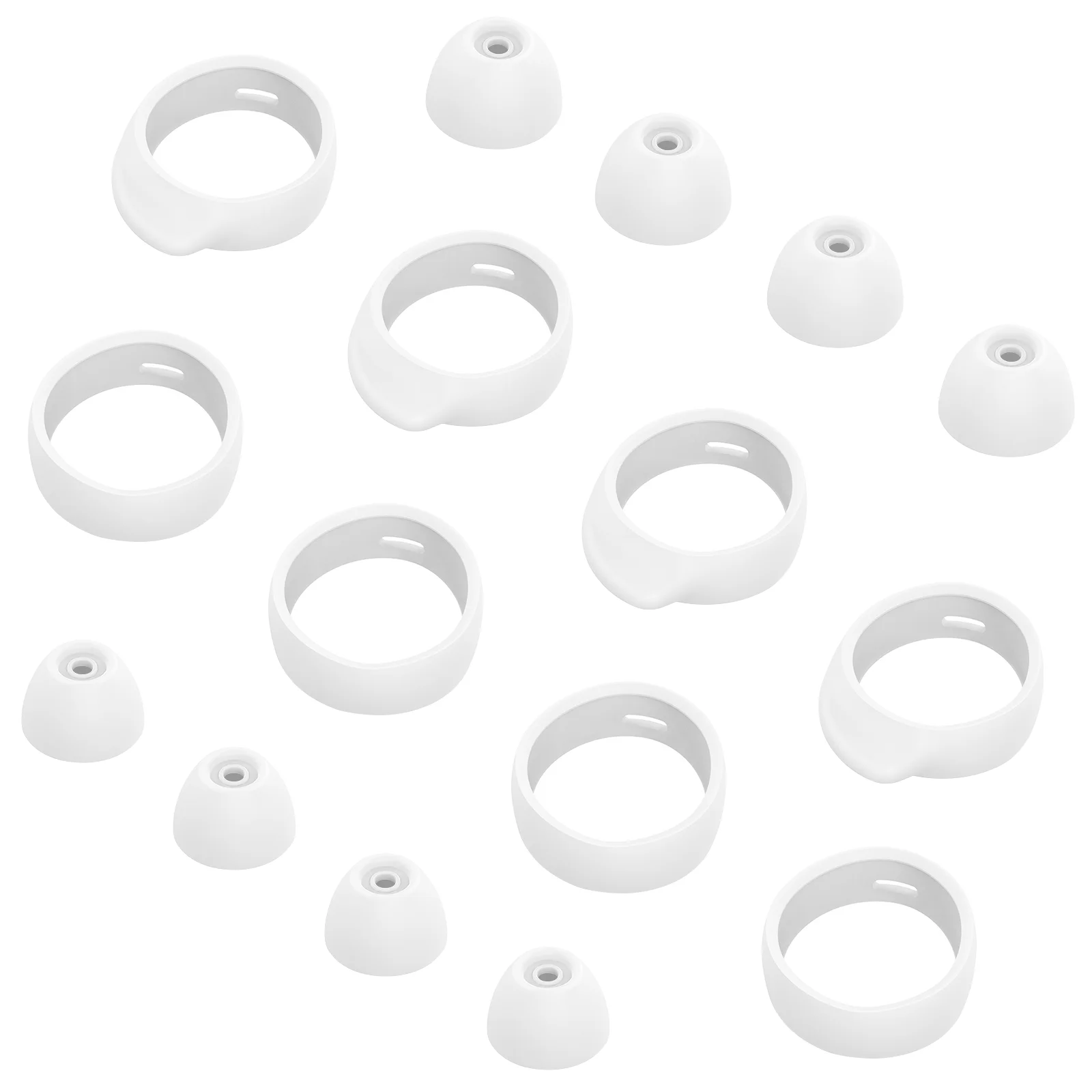 

Hemobllo 16pcs Earbuds Eartips Silicone Ear Tips Earbuds Cover Compatible with Galaxy Buds/Buds+ (White)