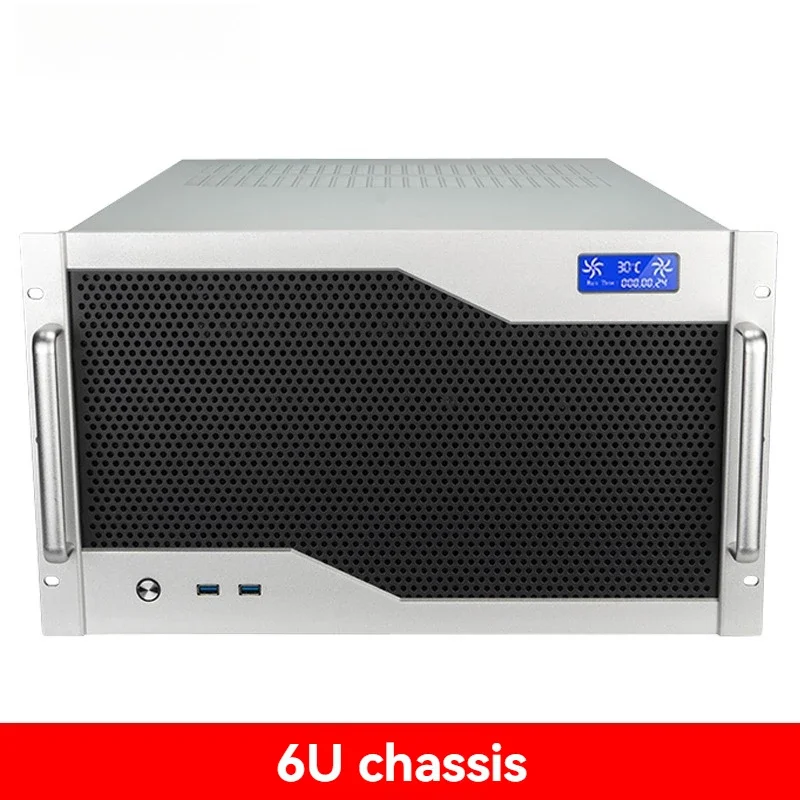 6U Chassis Multiple Graphics Card EATX Dual Motherboard ATX Power Supply 12 Expansion Slot 360 Water-cooled AI AI Server