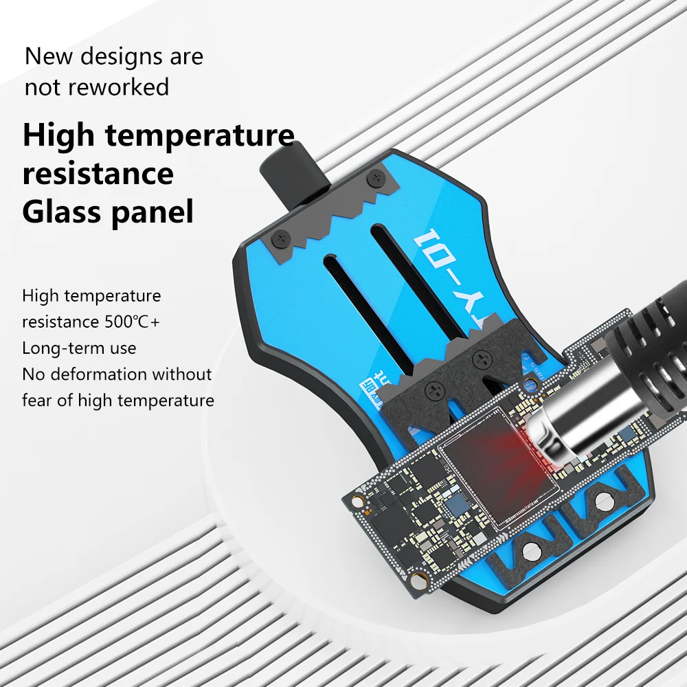MaAnt TY-01 / 02 Jig with Heat Resistant Tempered Glass Fixture PCB Board Mainboard CPU Chip IC Planting Tin Universal Clamp