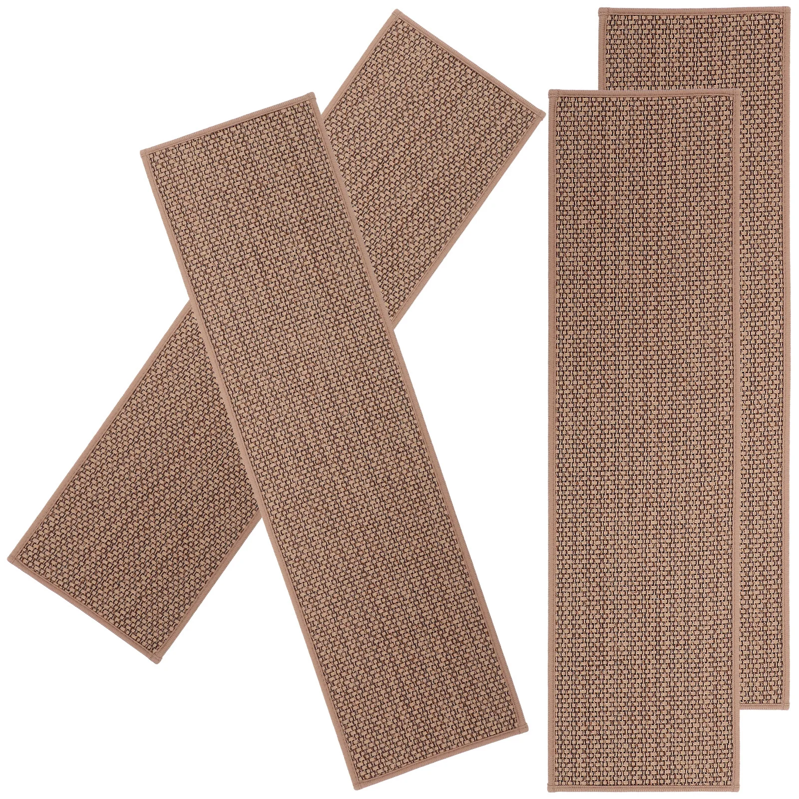 

4Pcs Silent Stair Treads Self-Adhesive Durable Stair Runners for Wooden Steps Anti-Slip Carpet Runner Indoor Staircase Runner