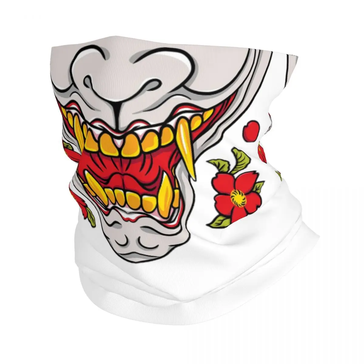 Hannya Bandana Neck Cover Printed Mask Scarf Multifunction Balaclava Outdoor Sports Unisex Adult Washable