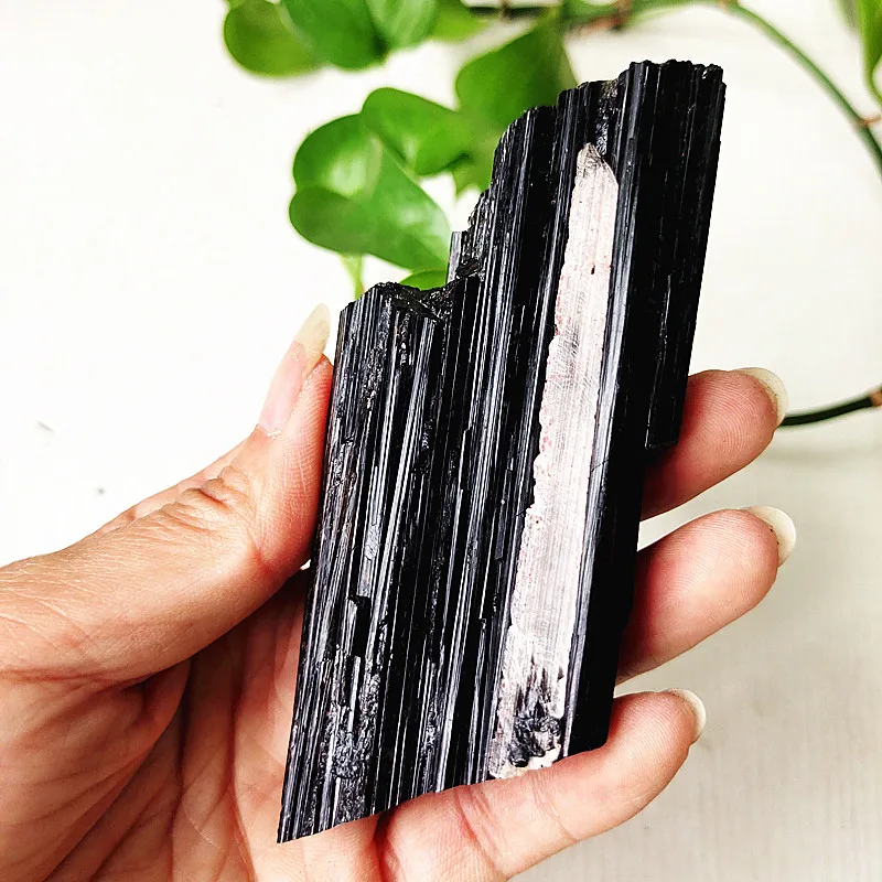 Natural Black Tourmaline Raw Crystal Stone Mineral Specimen Room Decor Home Spiritual Energy Meditation Piedras Naturales y Mine