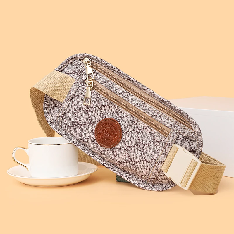 حقيبة خصر نسائية عصرية متعددة الوظائف، أشرطة كتف قابلة للتعديل، مناسبة للجري والسفر والاستخدام اليومي، مع