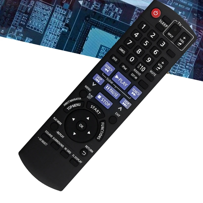 【ГОРЯЧАЯ】Замените N2QAYB 000514   Пульт дистанционного управления для приемника домашнего кинотеатра Panasonic SC-PT480 SCPT480 SAPT480P SA-PT480 SC-PT480P-K SAP-T480P