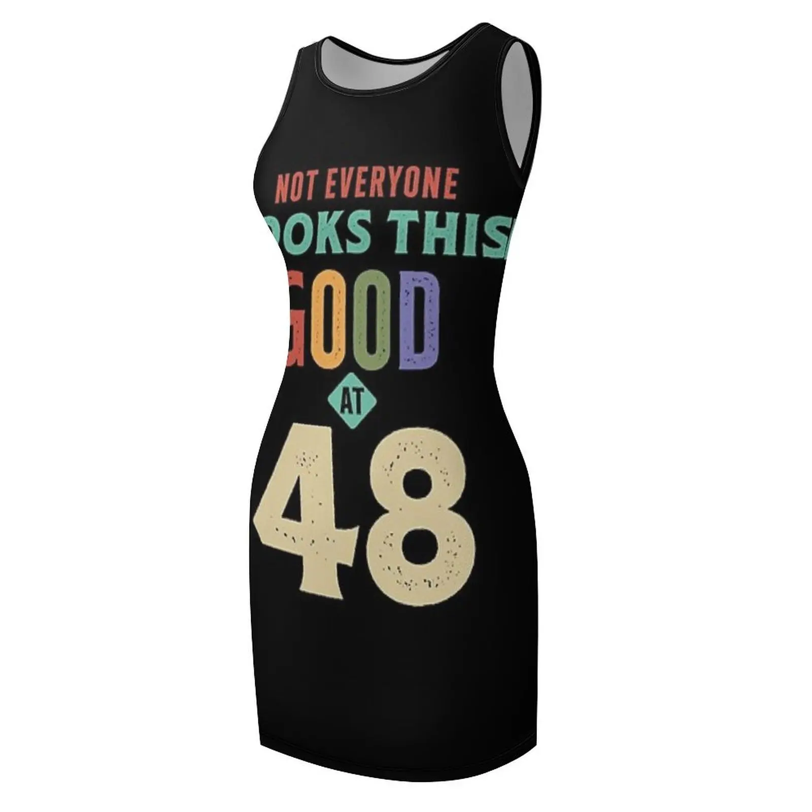 يبدو هذا جيدًا في 48 عامًا - فستان صيفي بدون أكمام لعيد الميلاد الـ 48 عامًا، فستان سهرة مثير للنساء