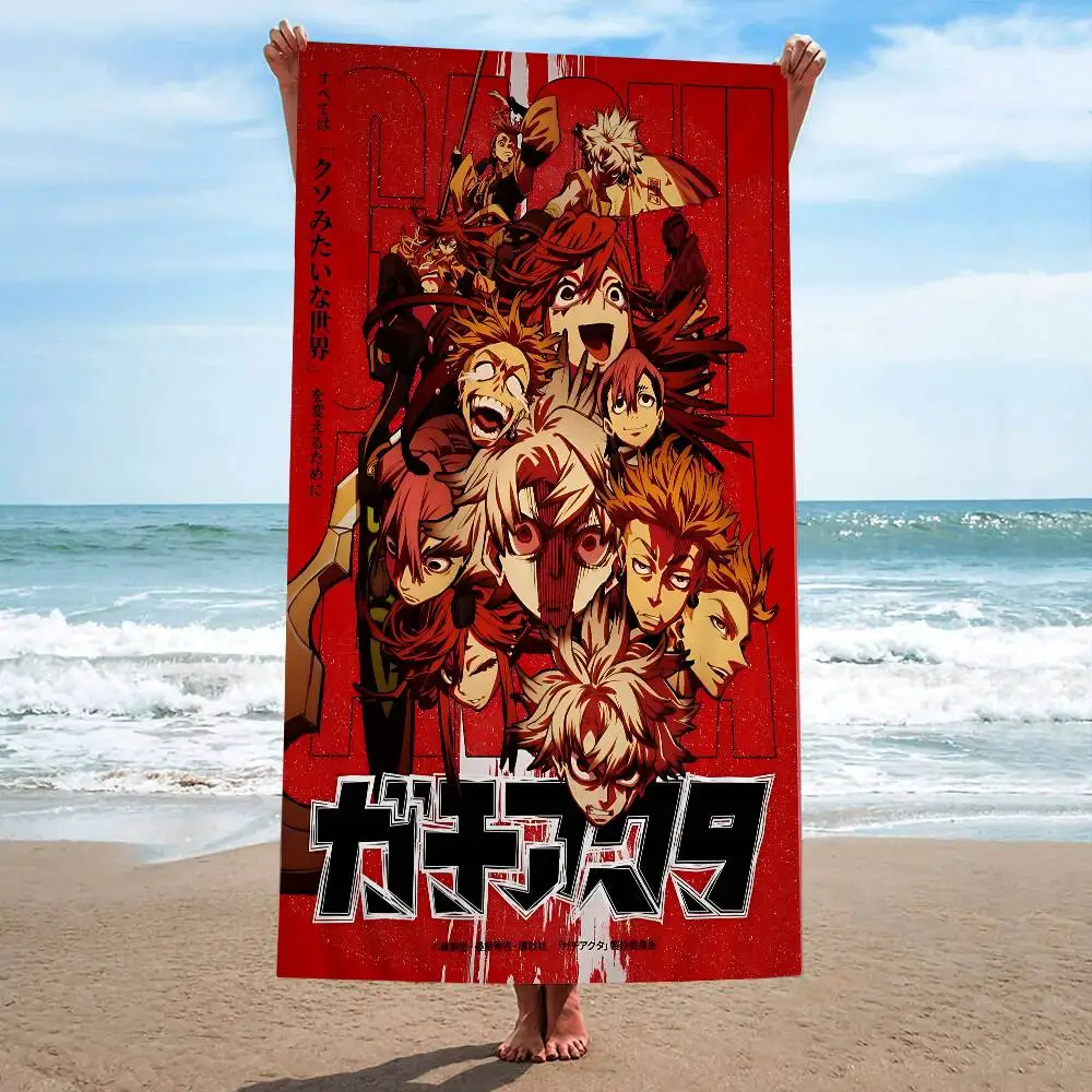Hot Cool Anime G-Gachiakuta Anime Beach Swimming Towel Soft Absorbent Washcloth Children's Gifts for Kids Travel Camping Gym