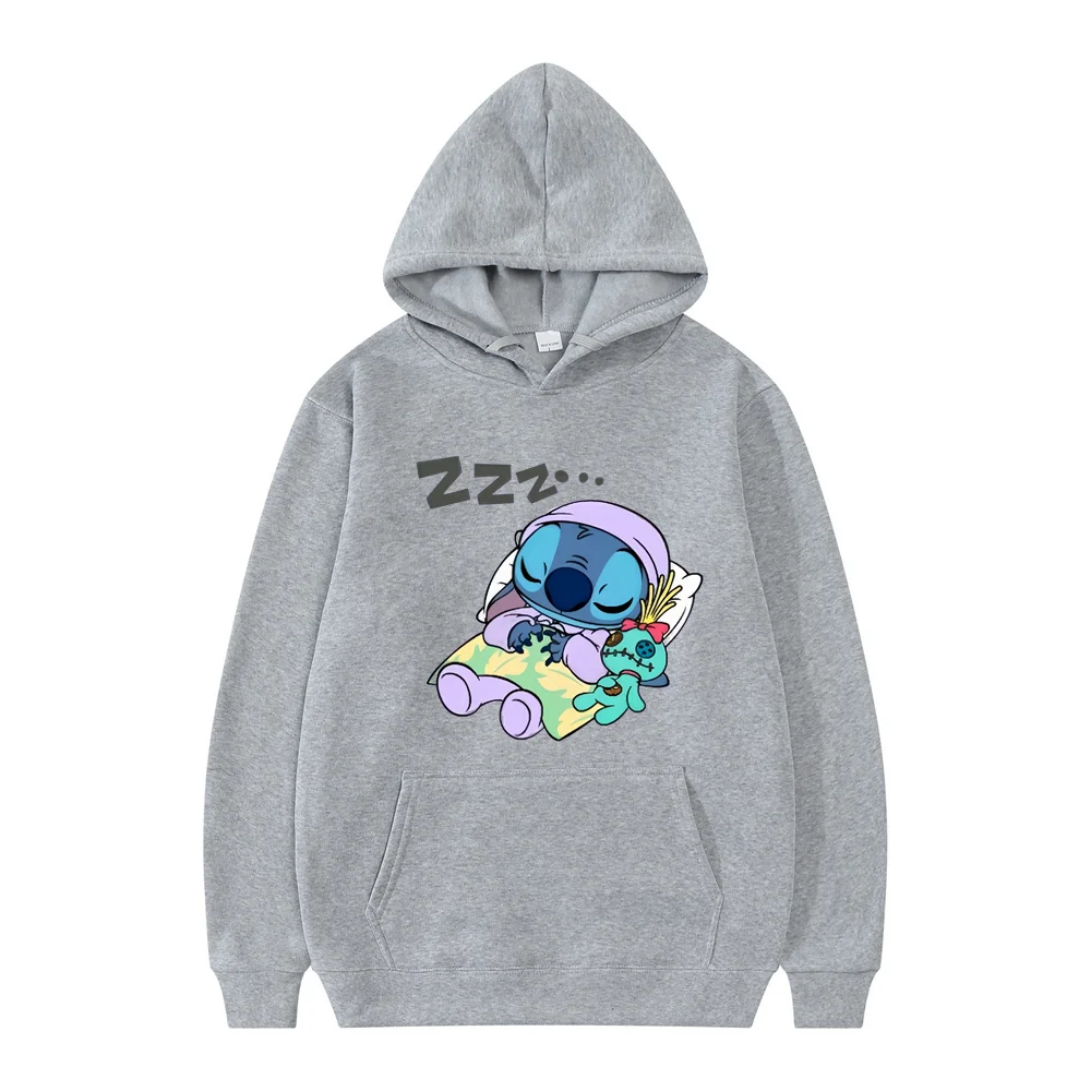 Sudadera con capucha de dibujos animados de Lilo Stitch para mujer, ropa de calle de Manga de Anime, Harajuku, Linda puntada, nueva Navidad