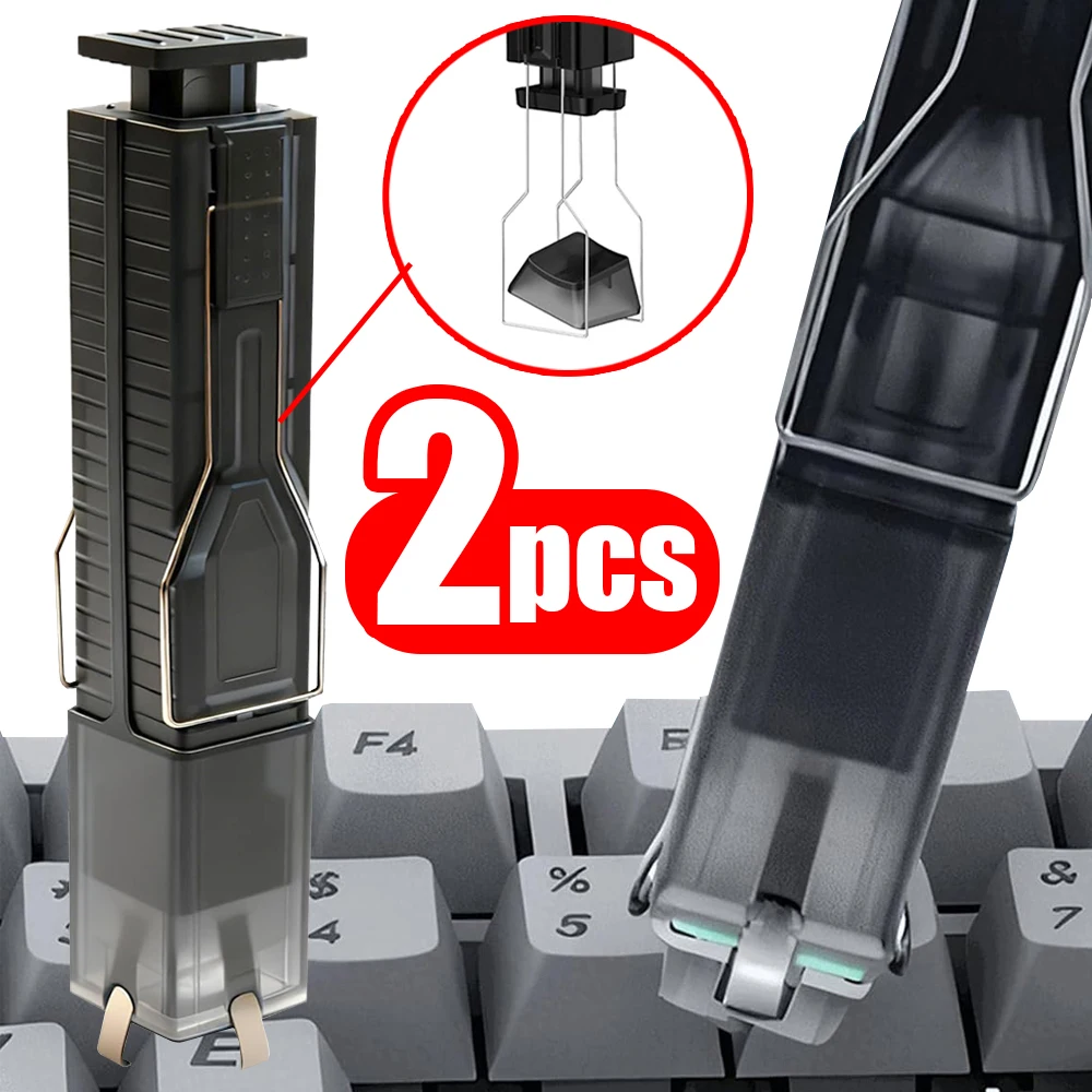 Portable 2-in-1 Switch & Keycap Puller for Hot-Swappable Mechanical Keyboard Sturdy Repair Tool Computer Keycaps Replaceable Kit