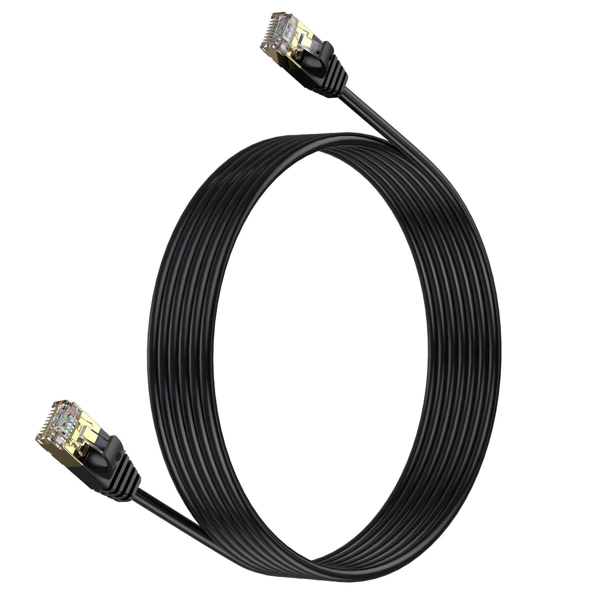 Cabo Ethernet Cat8 40gbps 2000mhz, patch cord sftp cat 8 rj45 para 5g router, modem, internet, ps4, indústria