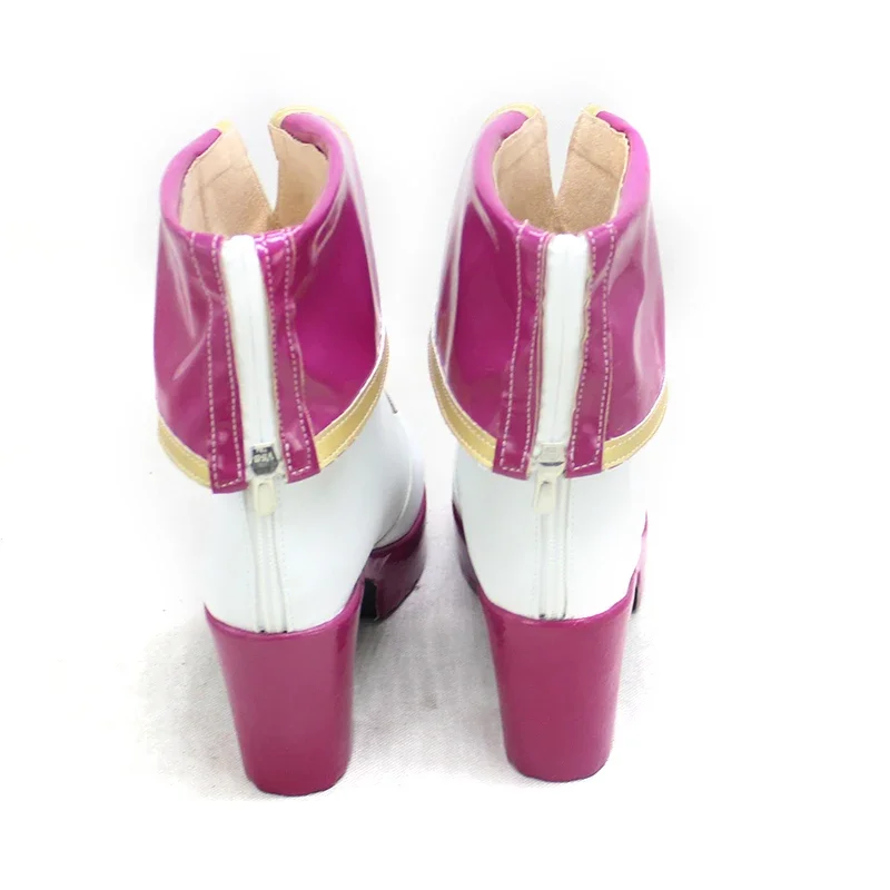 Gioco Pretty Derby Satono Diamond Scarpe Cosplay Stivali di Carnevale di Halloween Cosplay Prop Scarpe in pelle PU Realizzate su misura