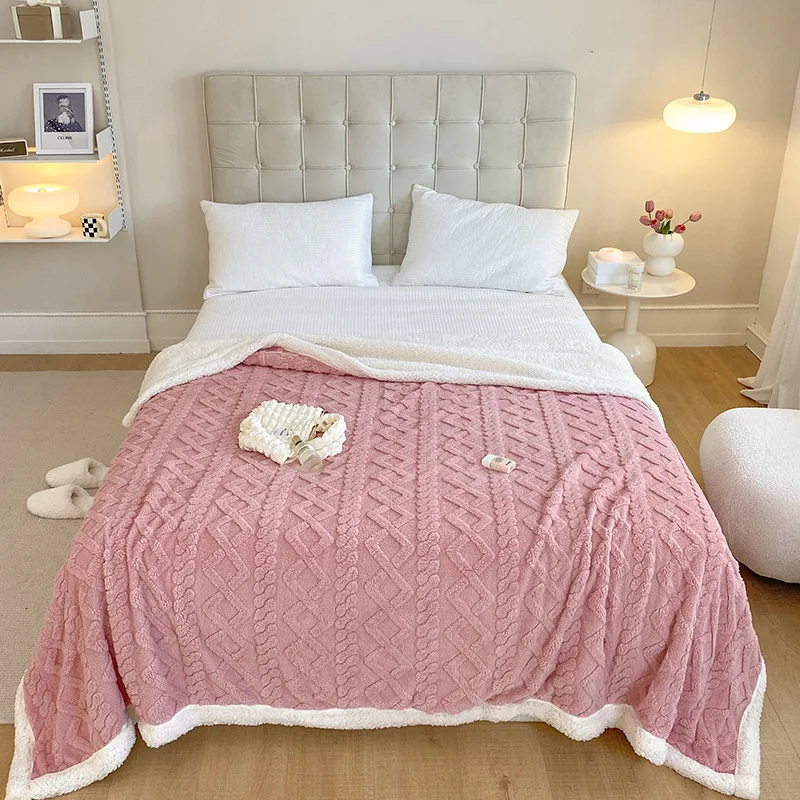 Sherpa Throw Blanket for Couch Sofa - Fuzzy Soft Cozy Double Layer Blanket for Bed, Fleece Thick Warm Blanket for Winter