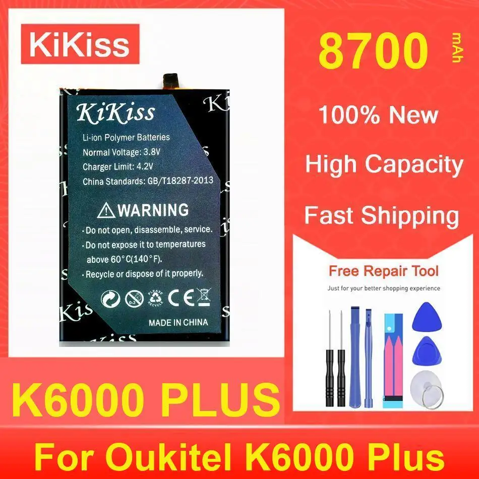 

Kikiss Battery 8700Mah K6000 PLUS For Oukitel Plus