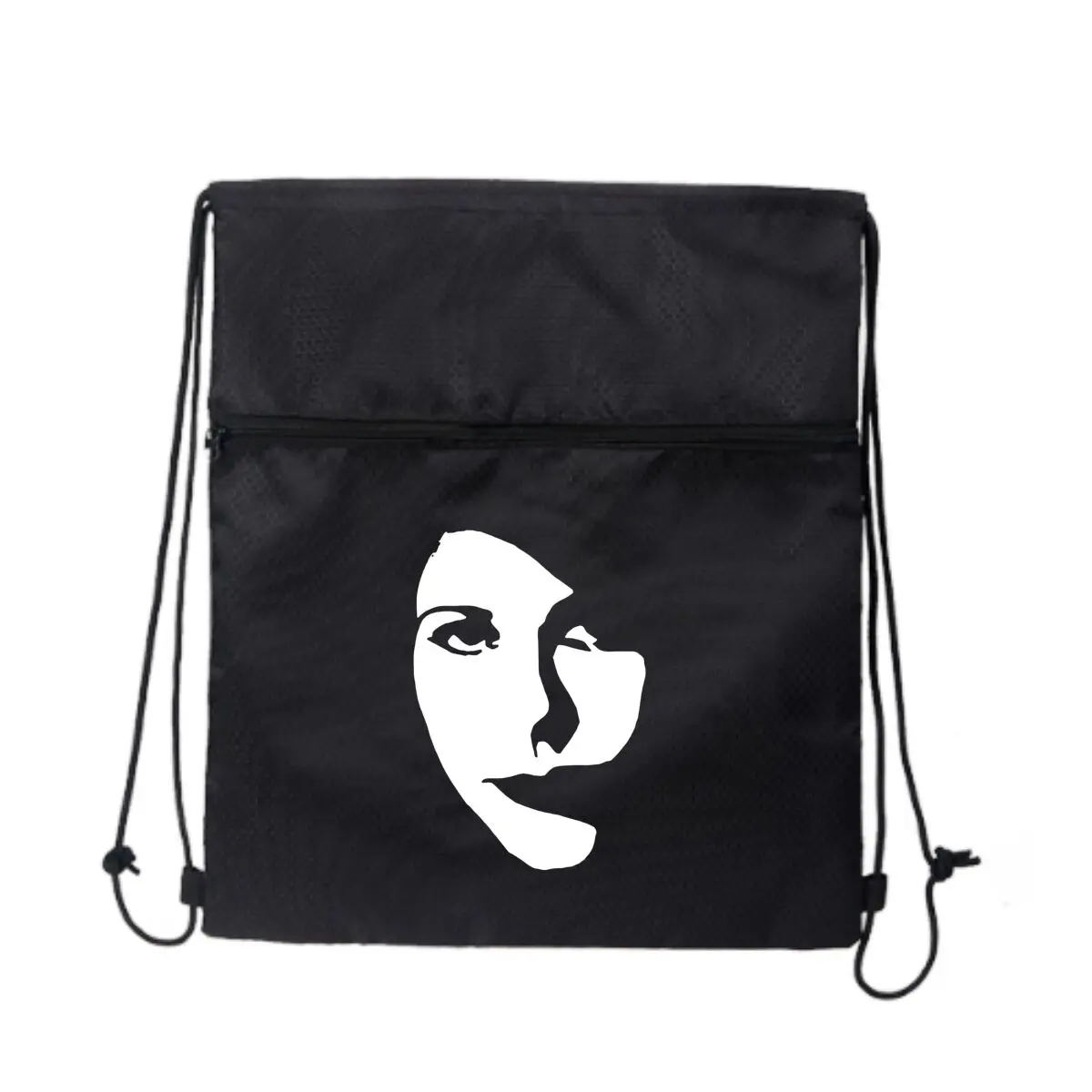 

Face Art скрывает тихие секретные черные сумки на шнурке, рюкзак на шнурке для занятий спортом, путешествий в тренажерном зале