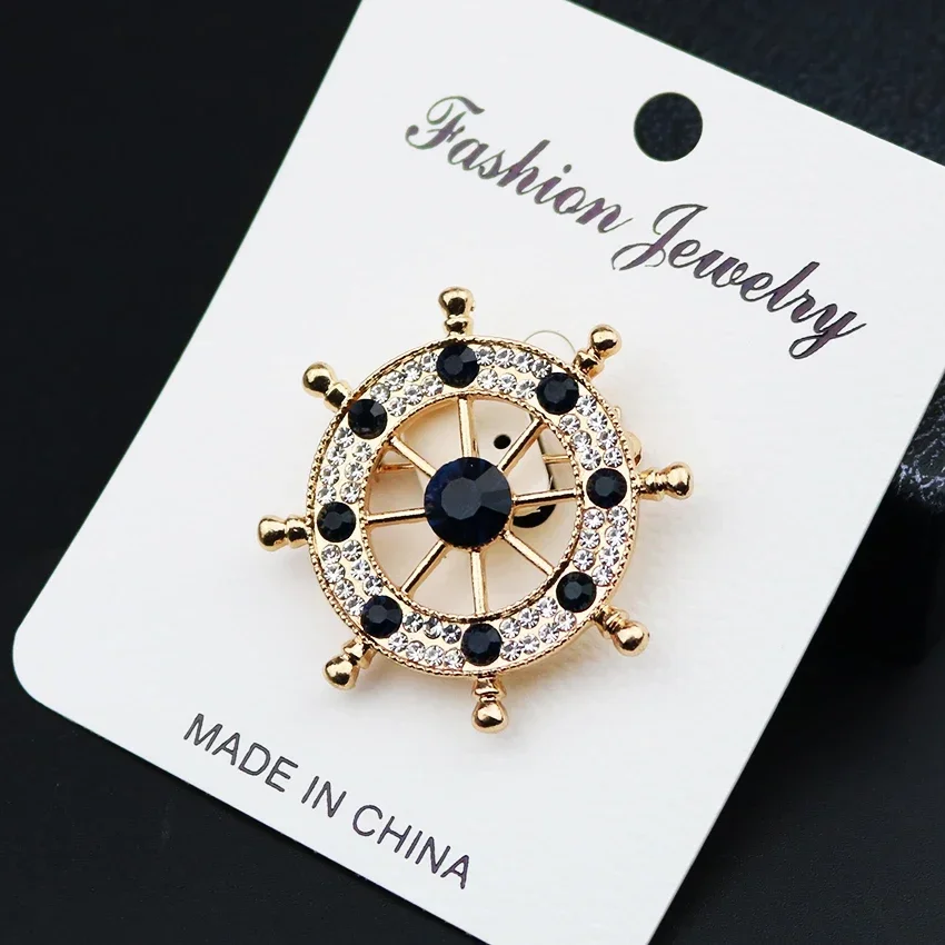 مجموعة دبوس بروش ريترو على الطراز البريطاني - جناح هوك، تاج، الدفة، الأيائل، البومة، شارات أوراق الشجر لإكسسوارات طوق القميص البدلة الرجالية #4