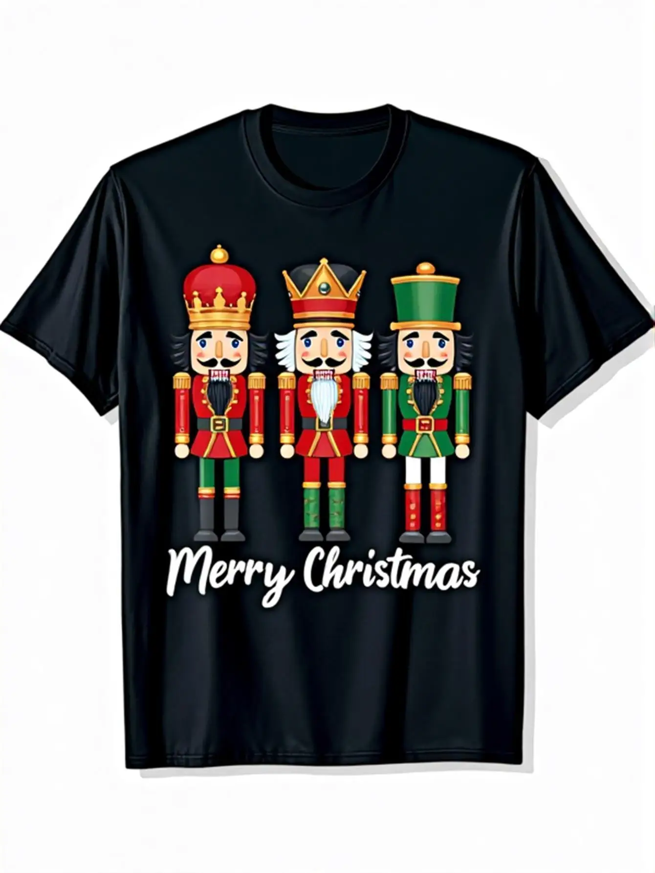 

Рождественская футболка «Щелкунчик» — мужская мягкая хлопковая праздничная рубашка, идеальный праздничный дизайн