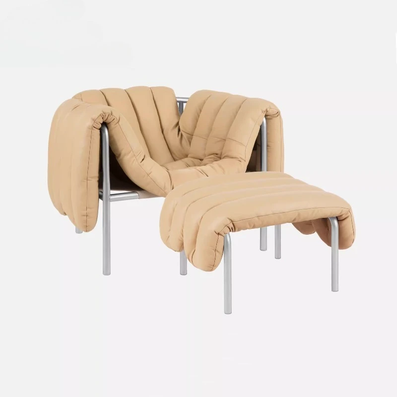 Modern designer home model room, living room belongs to fabric armrest single leisure chair