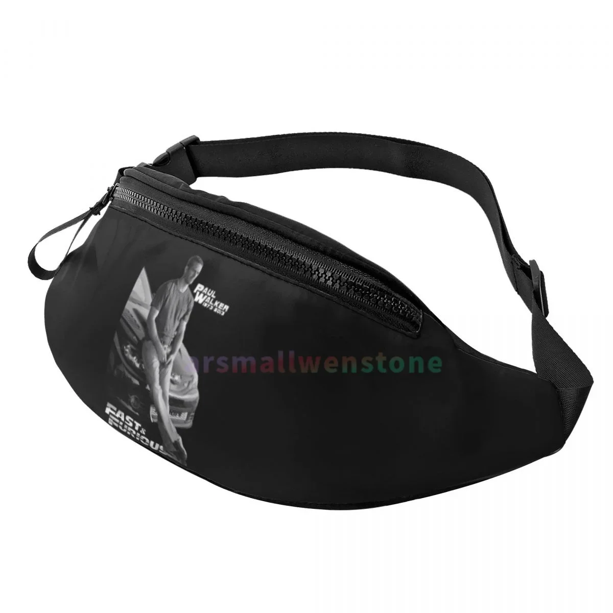 Paul Walker Street Racingss Waist Bag with Headphone Hole Belt Bag Fashion Hip  Bag for Outdoor Casual Travelling Cycling