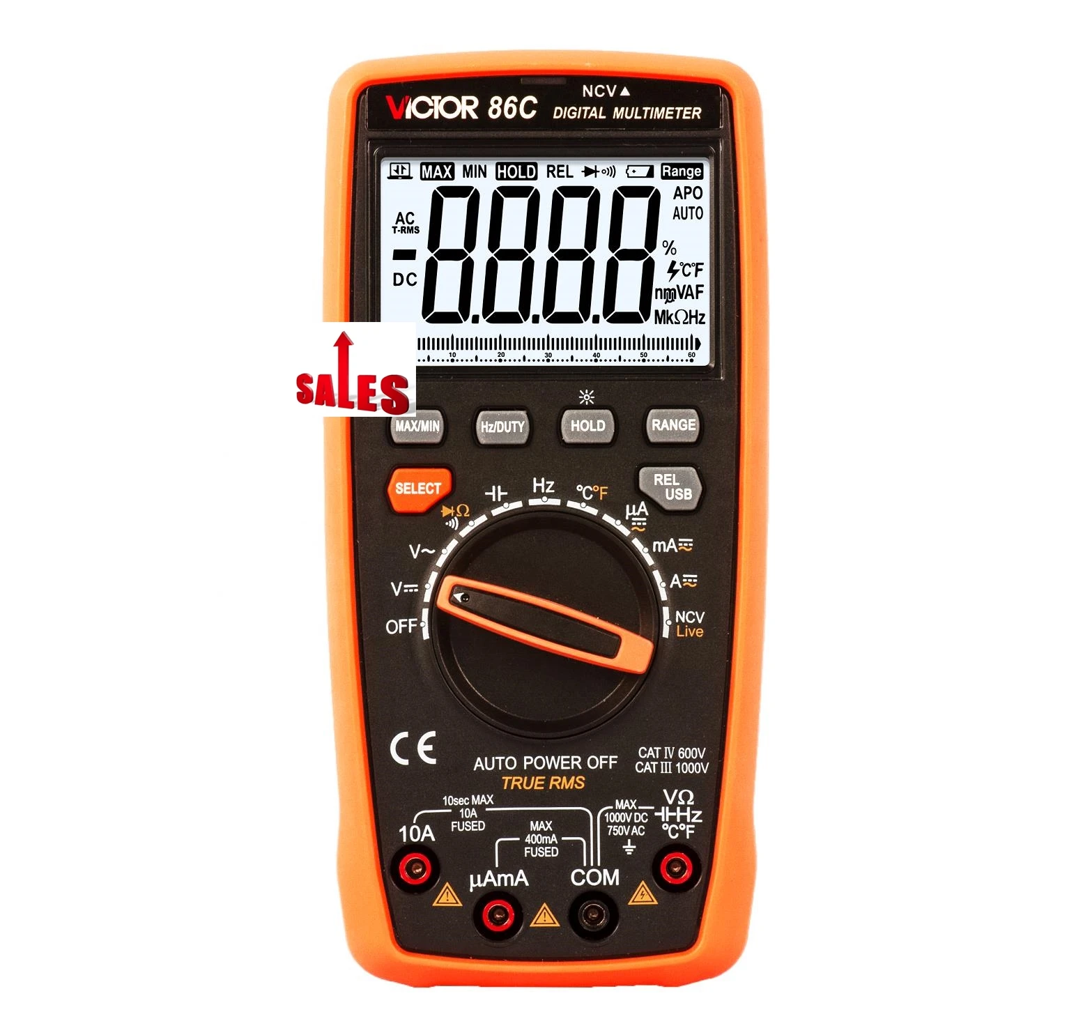 VICTOR new 86C Maximum display 3999 (3 3/4) digital multimeter with USB computer interface