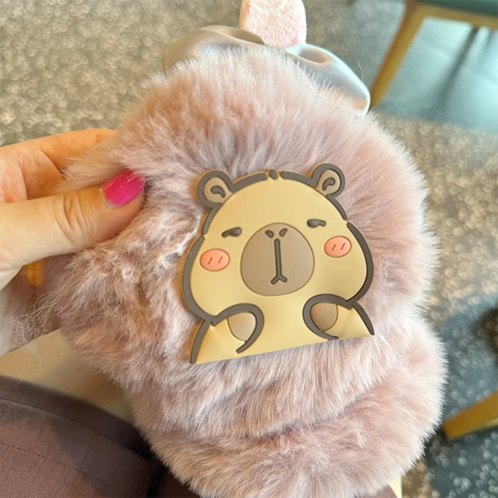 ที่ปิดหูกันหนาว Capybara ตุ๊กตาน่ารักที่ปิดหูแบบปรับได้สบายที่อุ่นหูฤดูหนาว