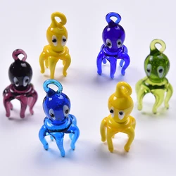Funny Sea Animal Glass Charm Octopus Pendant Charms For Jewelry Making Supplies Handmade Materials To Make Keychain DIY Earrings