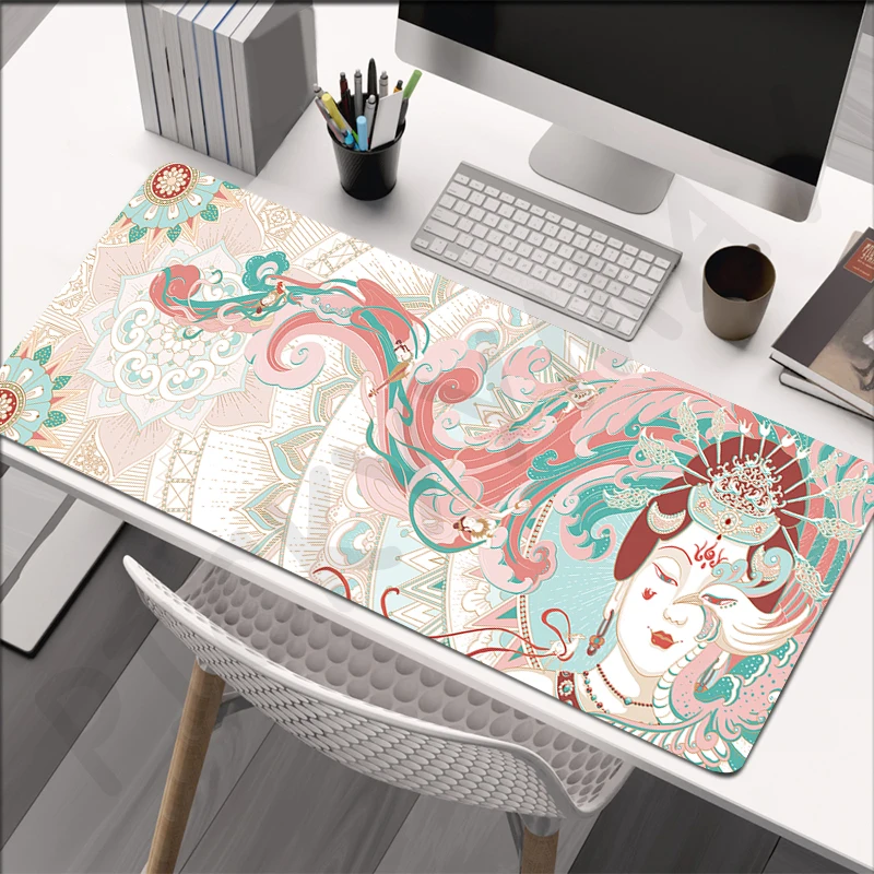 Chinese Illustration Mouse Pads Gaming Mousepad Gamer Mouse Mat Keyboard Mats Desk Pad Mousepads XXL 90x40cm For Computer