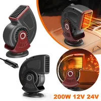 2in1 Car Heater Fan 200W 12V 24V Car Heater Electric Cooling Heating Fan Windshield Defroster Defogging Demister Anti-Fog Heater