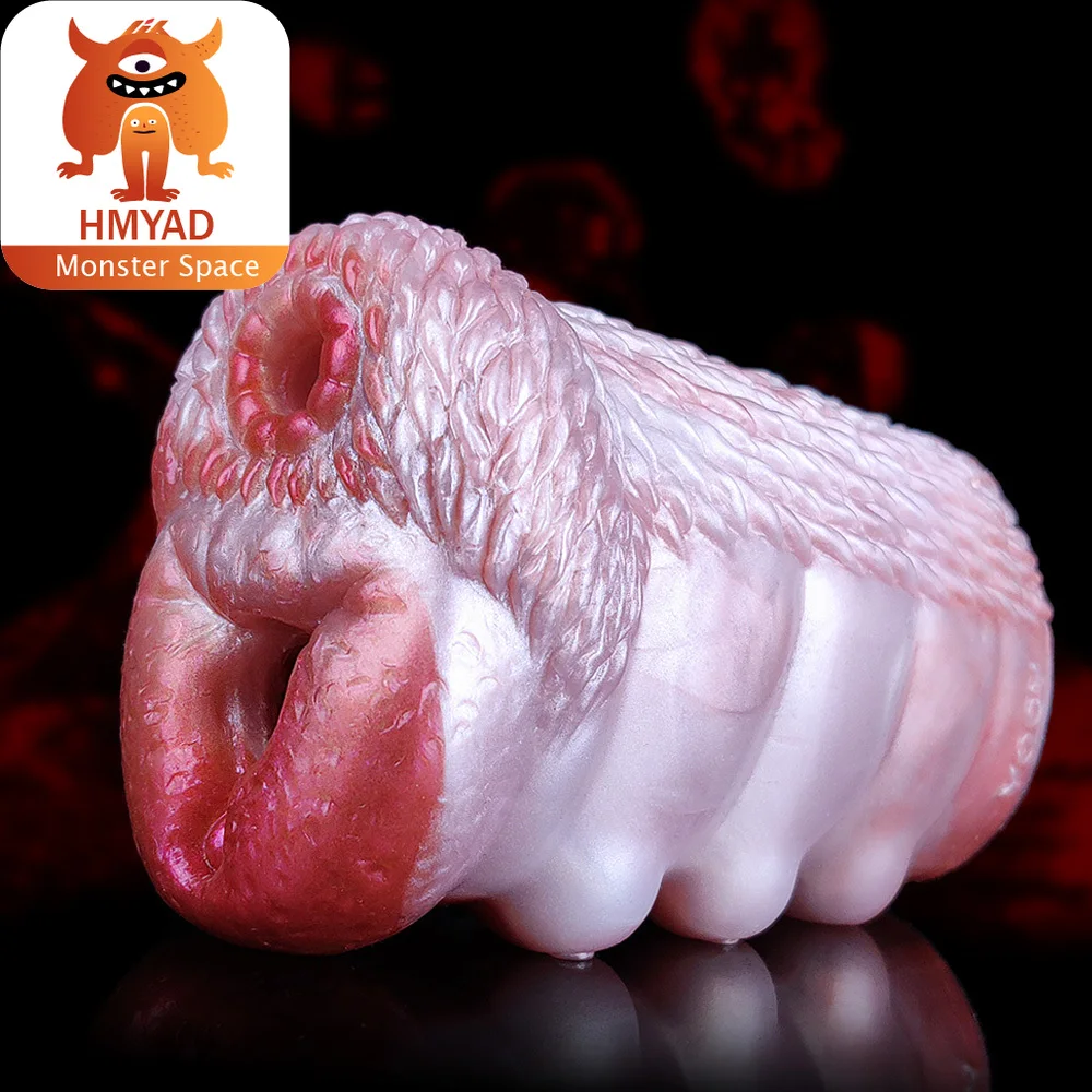 

HMYAD Real Animal Stroker Dual Channel Anal Vaginal Liquid Silicone Masturbator Fantasy Sex Toy For Men Fetish Adult 18+