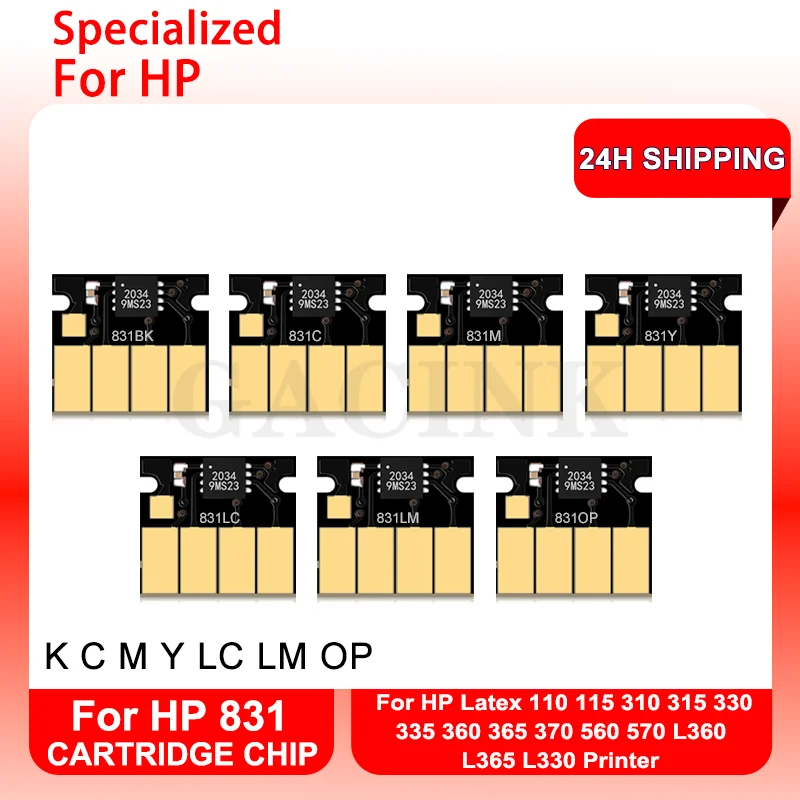 

For HP 831 Ink Cartridge Chip For HP Latex 110 115 310 315 330 335 360 365 370 560 570 L360 L365 L330 Printer Latest Upgrade