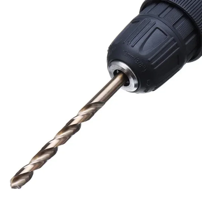 15pcs High Speed Steel Twist Drill Bit Set 3 Edge Head 8% High Cobalt Drill Bit hardness for Stainless Steel Wood Metal Drilling
