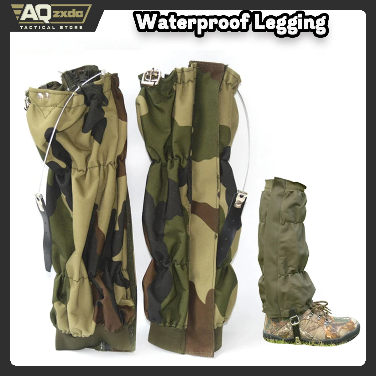 

AQzxdc 1 Pair Hunting Snow Waterproof Legging Camping Climbing Training Leggings Jungle Insect Leggings Outdoor Ski Gaiters