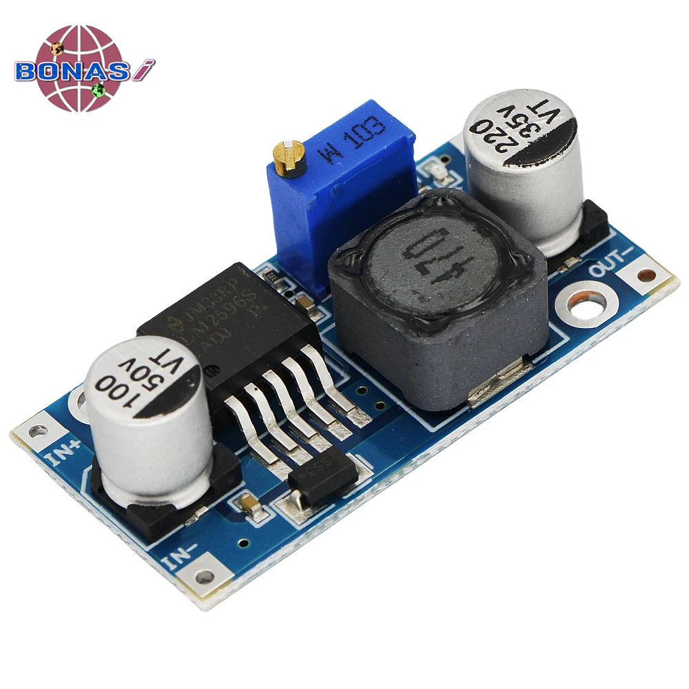 LM2596 DC-DC Step-down Power Supply Module 3A Adjustable Converter Module LM2596S Voltage Regulator 24V 12V 5V 3V for Arduino