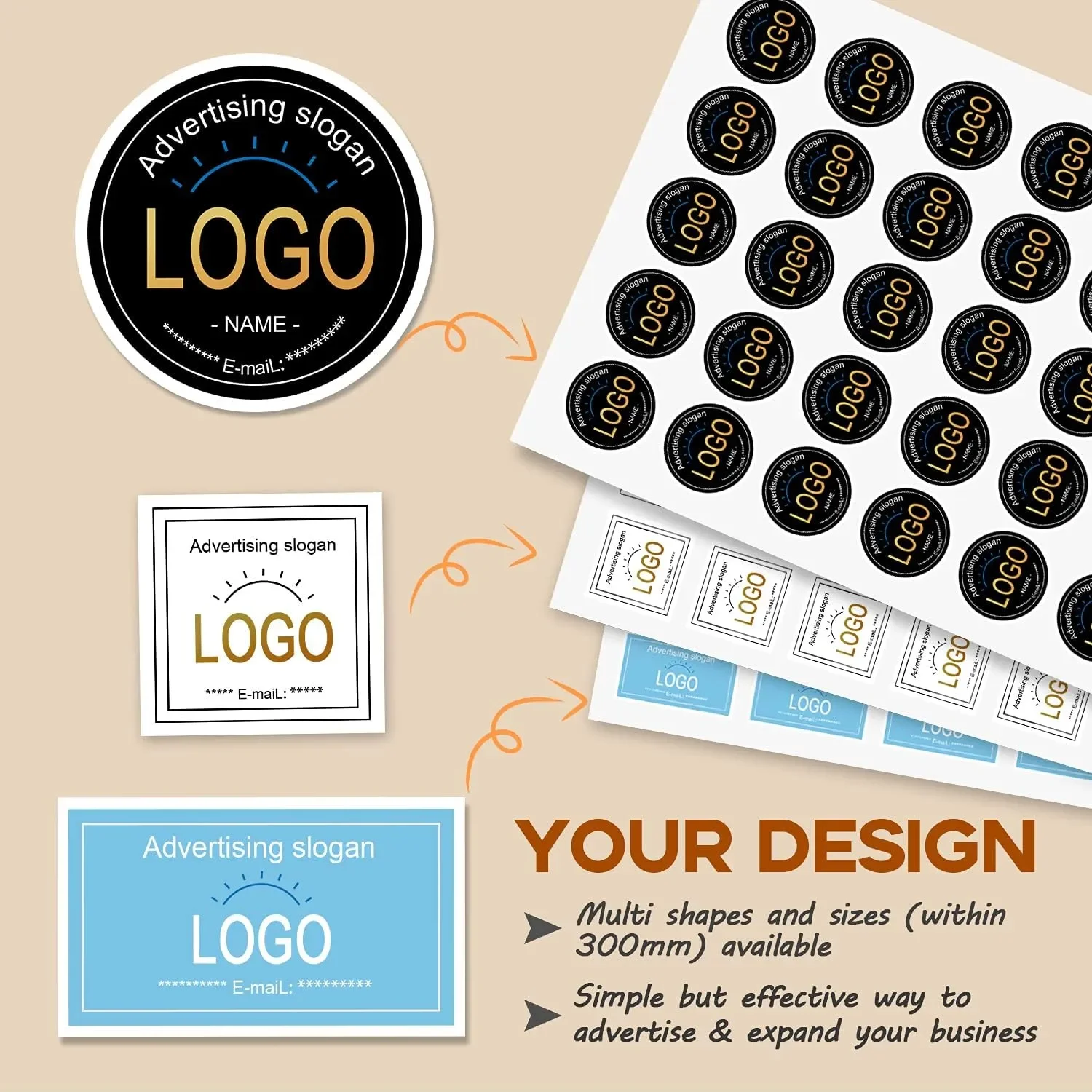 ملصقات مخصصة مقاومة للماء ملصقات شخصية مستديرة ملصقات شعار مخصص لحفلات الزفاف وأعياد الميلاد، تغليف هدايا شعار الشركة #5