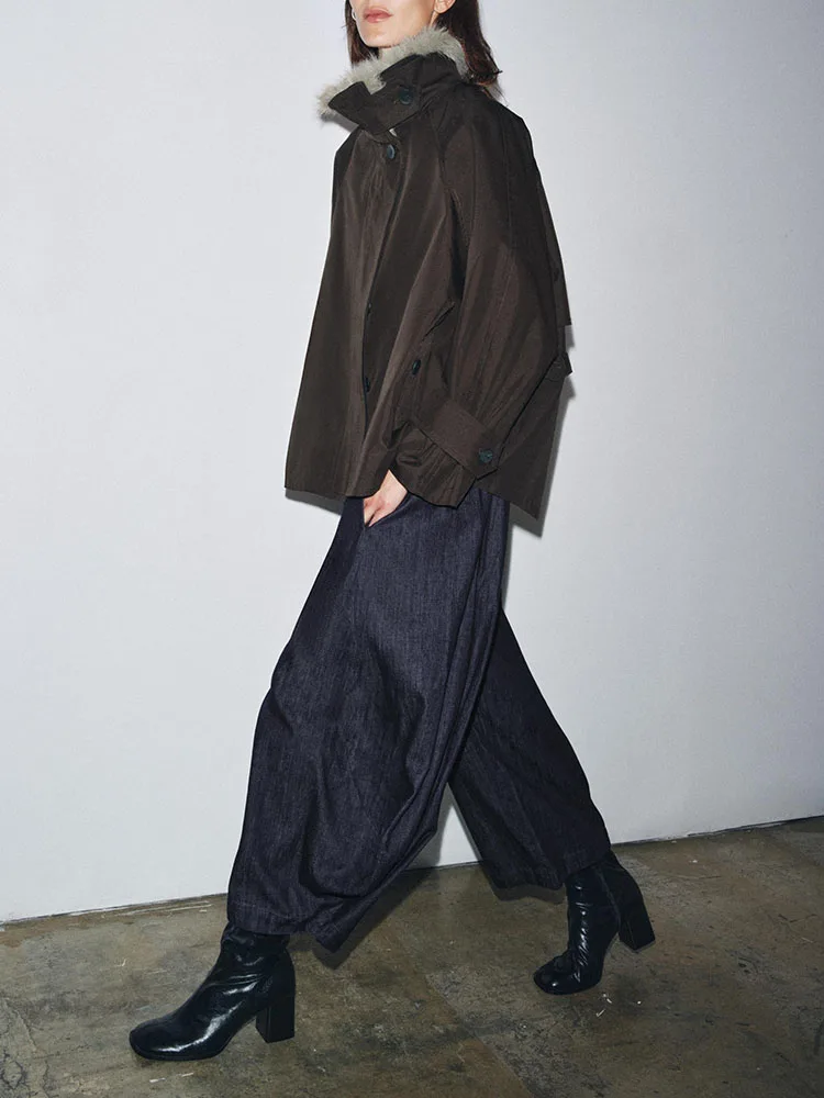 

Fall 2025 Women's Loose Long Sve Parka Coat Waterproof Collar Upaded Version Ele Quali Faion Outerwear