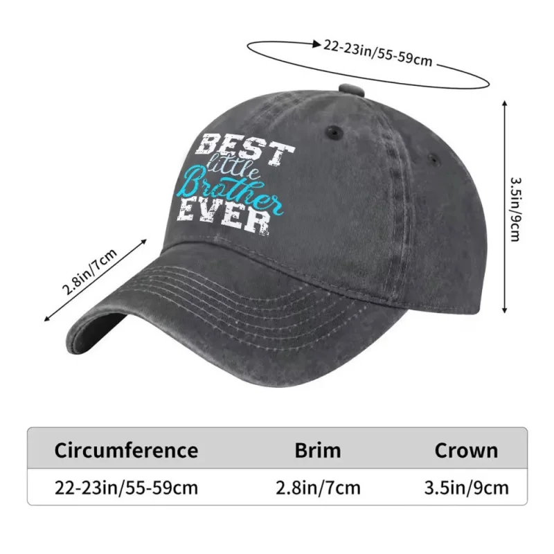 Best Little Brother Ever Printed Baseball Cap Unisex Duckbill Hat for Outdoor Sports Fitness Travel
