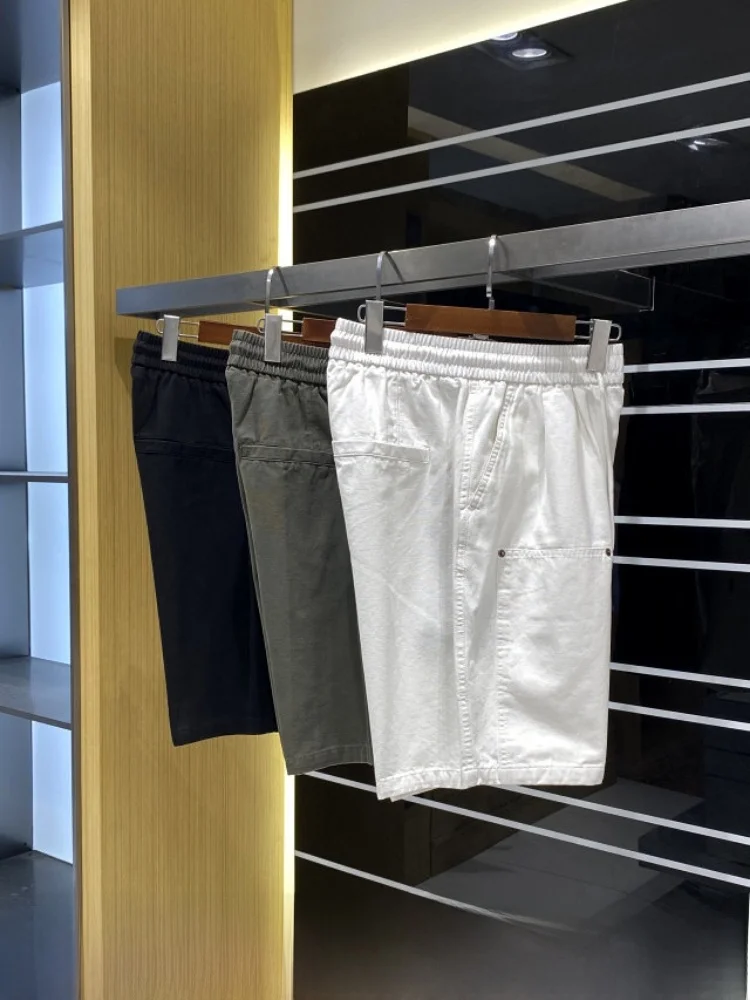 Retro American Style! 100% Cotton Washed! Summer Men's Outdoor Skin-friendly Breathable Loose Workwear Shorts Trendy