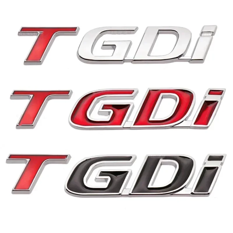 3D Metal TGDI T GDI Logo Car Side Fender Rear Trunk Emblem Sticker For Hyundai Santa Sonata Solaris Azera Creta I30 Ix25 Tucson