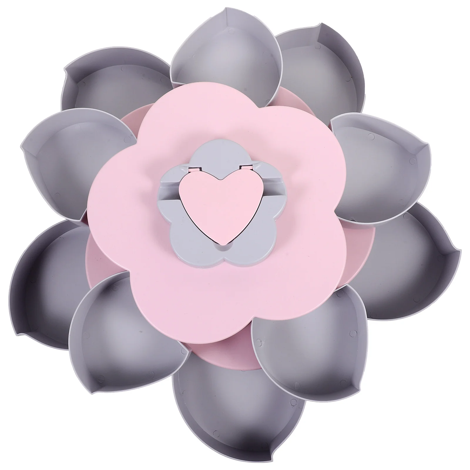 

1Pcs Multi-Grid Rotating Candy Storage Box 2 Layers Dried Snack Organizer Phone Support Stylish Home Gift Candy Box