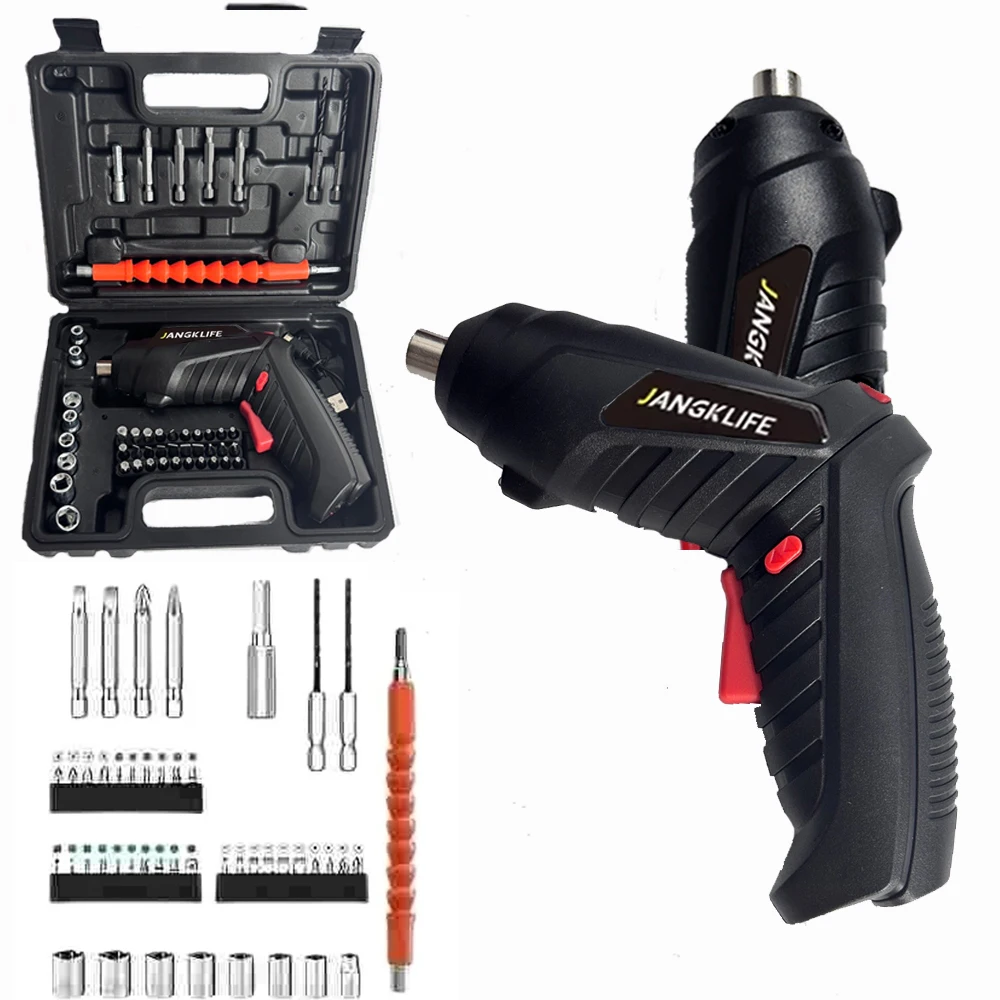 

Electric Screwdriver Battery Rechargeable Cordless Screwdriver Powerful Impact Wireless Screwdriver Drill for Moto Cr-Reducer