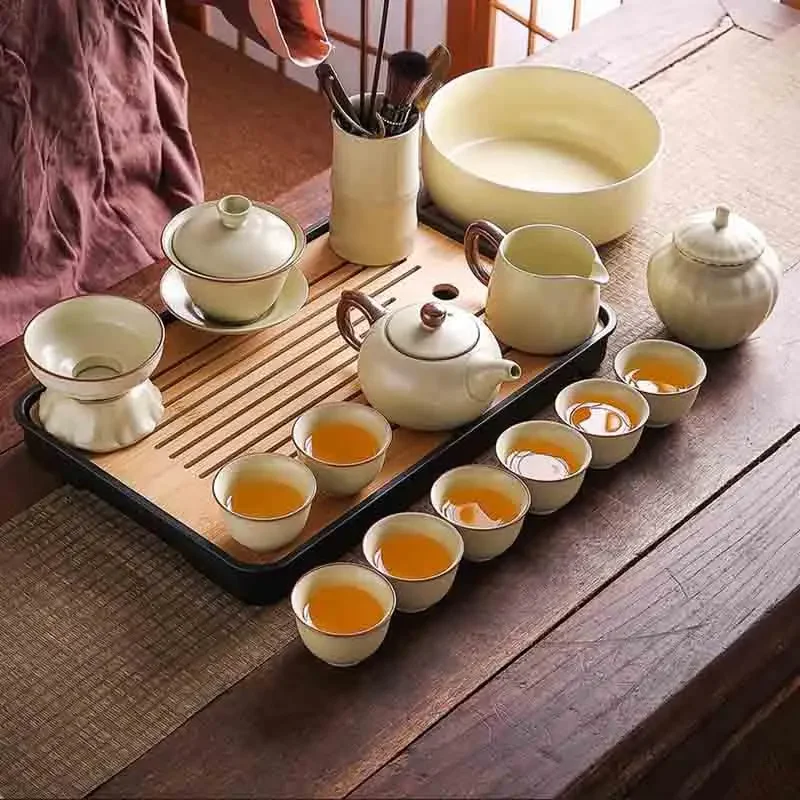 English Pot Tea Set Japanese Maker Portable Saucers Living Room Cute Cup Matcha Tea Set Porcelain Te Matcha Kit Home Products