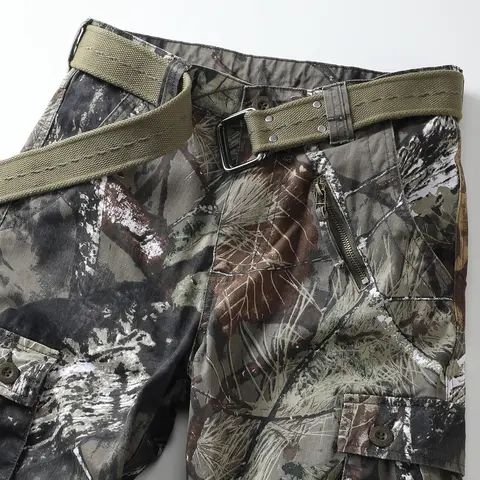 AKARMY Herr Cargobyxor, Camobyxor Bomull Casual Work Vandringsbyxor med 8 Fickor Vilda Vandringsbyxor (Utan Bälte) 8 best sales 8-ficks cargobyxor - №7