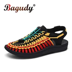 Summer Handmade Weave Sandals for Men Outdoor Wading Shoes Non-Slip Trekking Slippers Fashion Women Beach Slip on Shoes Sneakers