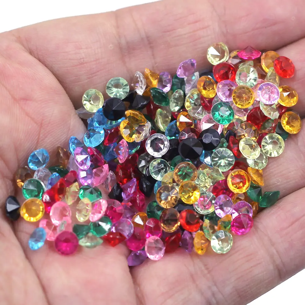 500PCS Multicolor Acrylic 3D Rhinestones Nail Art Decoration For Clothes Nail Shoes Dancing Hats Dress Crafts Accessories 5x3mm