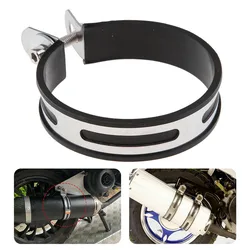 Universal 11cm Motorcycle Exhaust Muffler Escape Clamp Carbon Fiber Hanger Bracket Motorcycle Accessories