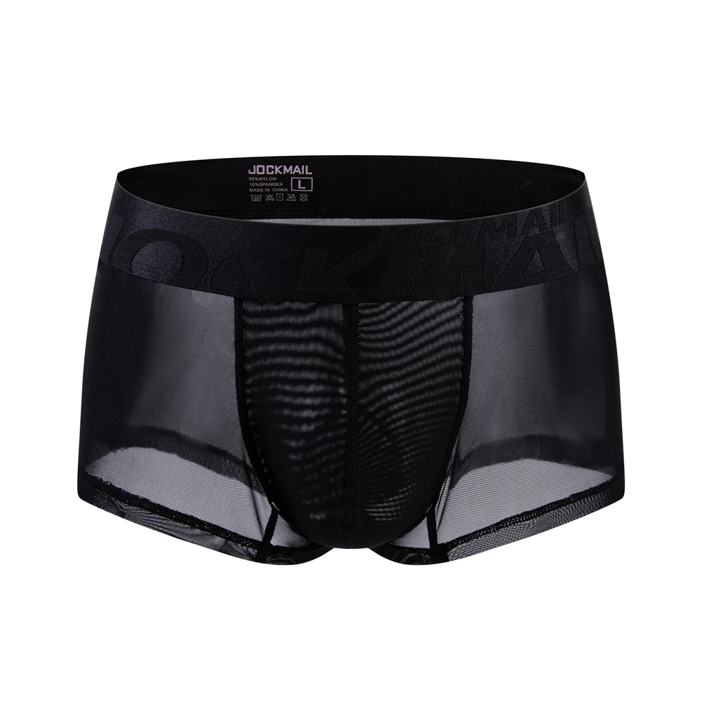 Breathable Men Underwear Elastic Men Sof Boxers Man Sexy Panties Underwear Man Men Underpants Thin Transparent Mesh Ice Silk